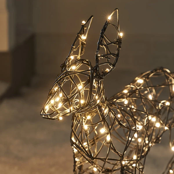 Regular Harlow Rattan Doe & Fawn Dual Colour LED Light Up Reindeer 24v 11 Regular Harlow Rattan Doe & Fawn Dual Colour LED Light Up Reindeer 24v - Image 11