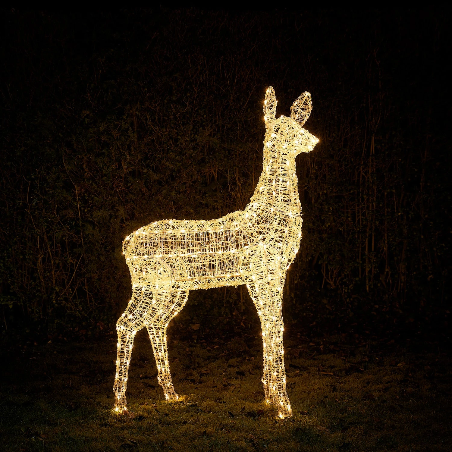 1.4m Swinsty Doe Dual Colour LED Light Up Reindeer 1 1.4m Swinsty Doe Dual Colour LED Light Up Reindeer