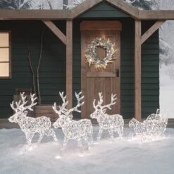 Arkendale Dual Coloured LED Reindeer And Sleigh